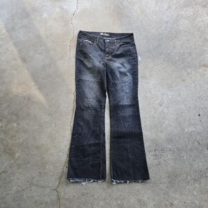 L.e.i. Jeans Womens Size 11 Flared Low Rise Bell Bottom Y2K Vintage Y2K Black